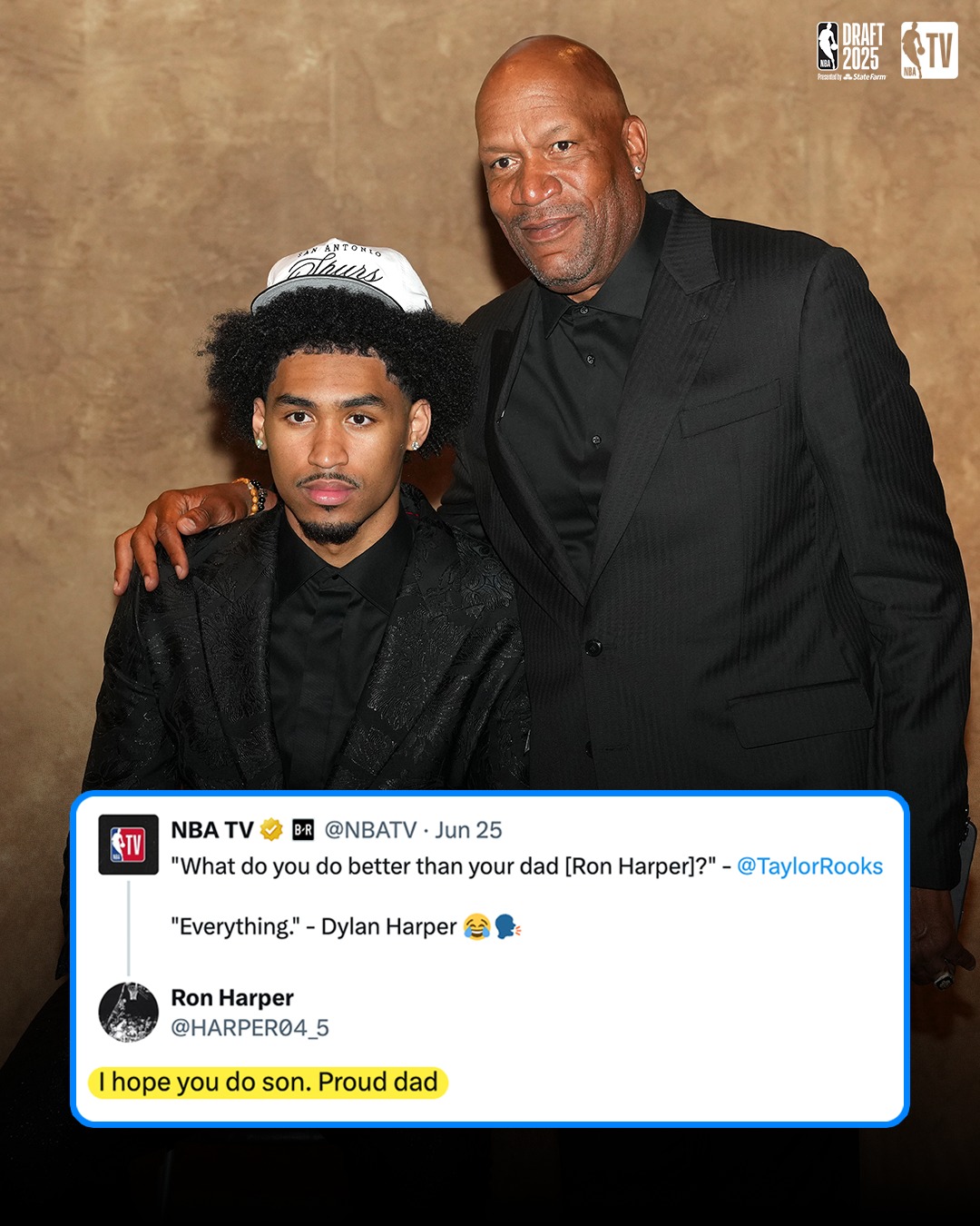 迪伦·哈珀说自己每方面都比父亲强，老哈珀回应：我希望能做到